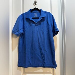 Ll Bean Blue Traditional Fit Polo Shirt MedTall Short Sleeve Length 30”